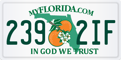 FL license plate 2392IF