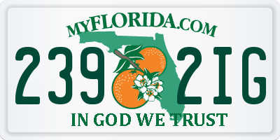 FL license plate 2392IG