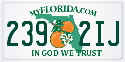 FL license plate 2392IJ
