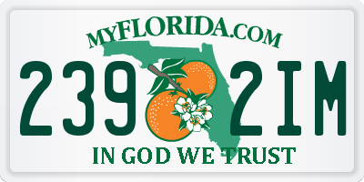 FL license plate 2392IM