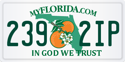 FL license plate 2392IP
