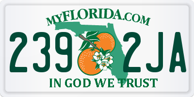 FL license plate 2392JA