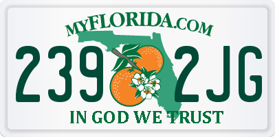 FL license plate 2392JG