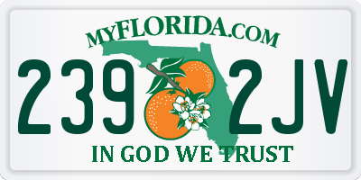 FL license plate 2392JV