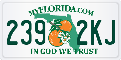 FL license plate 2392KJ