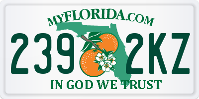 FL license plate 2392KZ
