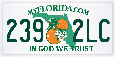 FL license plate 2392LC