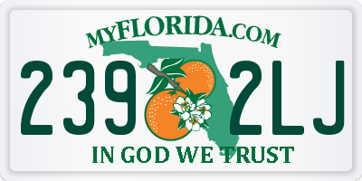 FL license plate 2392LJ