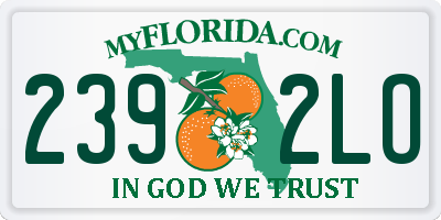 FL license plate 2392LO