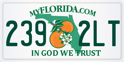 FL license plate 2392LT