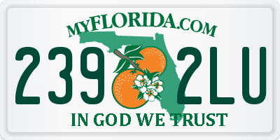 FL license plate 2392LU