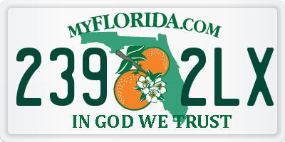 FL license plate 2392LX