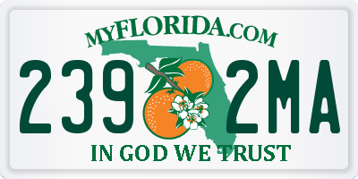 FL license plate 2392MA