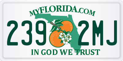 FL license plate 2392MJ