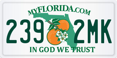 FL license plate 2392MK