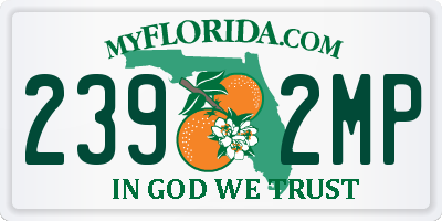 FL license plate 2392MP