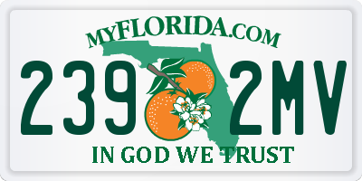 FL license plate 2392MV