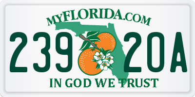 FL license plate 2392OA