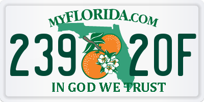 FL license plate 2392OF