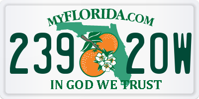 FL license plate 2392OW