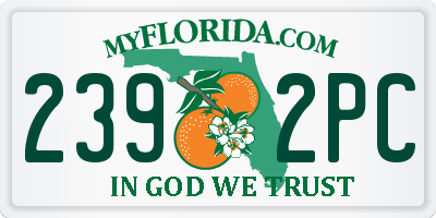 FL license plate 2392PC
