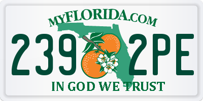 FL license plate 2392PE