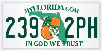 FL license plate 2392PH
