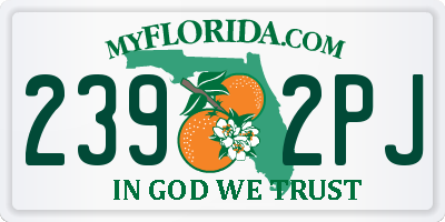 FL license plate 2392PJ