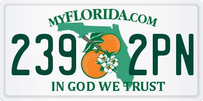 FL license plate 2392PN