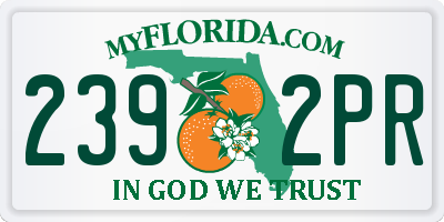 FL license plate 2392PR