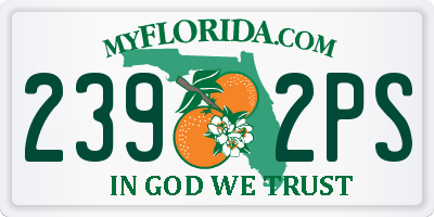 FL license plate 2392PS