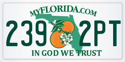 FL license plate 2392PT