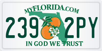 FL license plate 2392PY