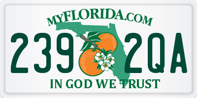 FL license plate 2392QA