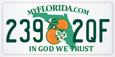 FL license plate 2392QF