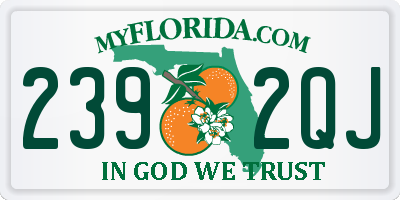 FL license plate 2392QJ