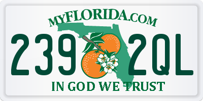 FL license plate 2392QL