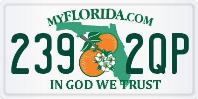 FL license plate 2392QP