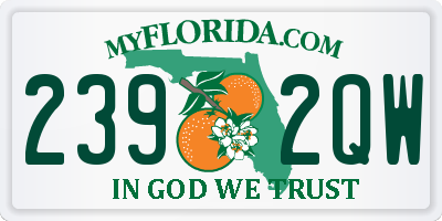 FL license plate 2392QW