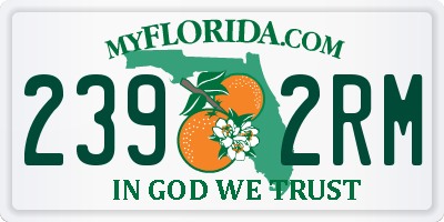 FL license plate 2392RM