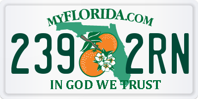 FL license plate 2392RN