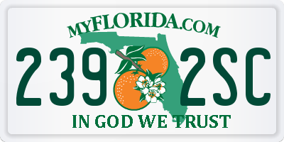 FL license plate 2392SC