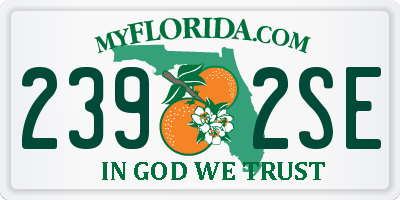 FL license plate 2392SE