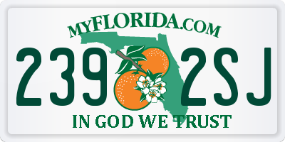 FL license plate 2392SJ