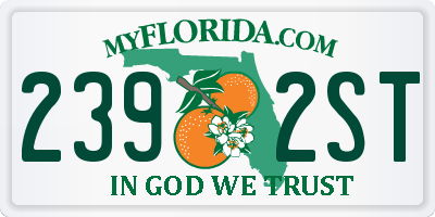 FL license plate 2392ST