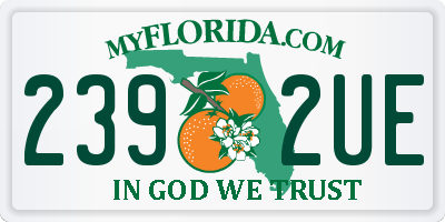 FL license plate 2392UE
