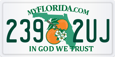 FL license plate 2392UJ