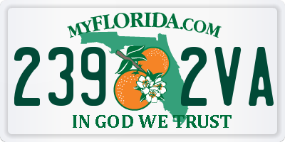 FL license plate 2392VA