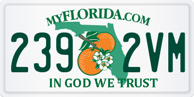 FL license plate 2392VM
