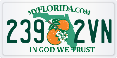 FL license plate 2392VN
